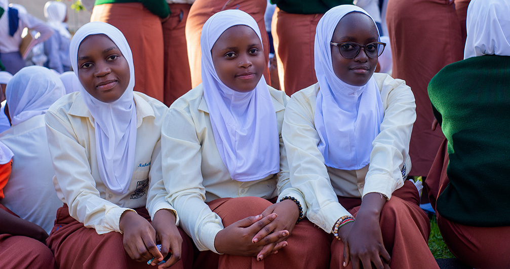 Kyaddondo Secondary School students in photo